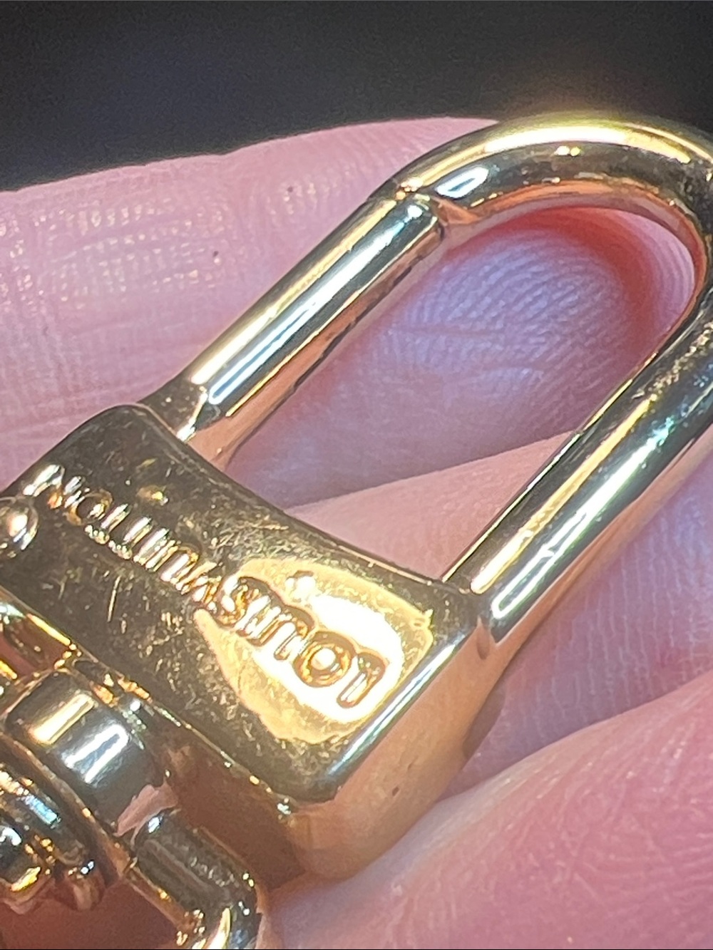 Gold-Tone & Black Monogram Key Charm - Picture 3 of 5